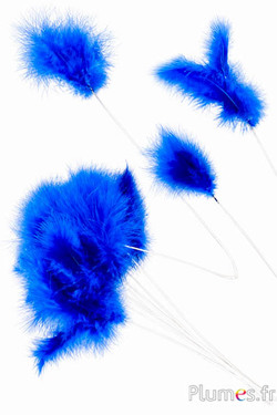 Rispe 3 Federn - Höhe 36 cm - blau